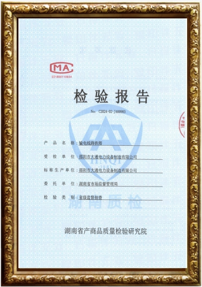 110Kv輸電線路鐵塔檢測報(bào)告